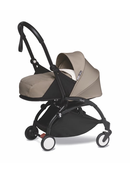 Babyzen YOYO Black Frame with Taupe Newborn Pack 0+ image number 1